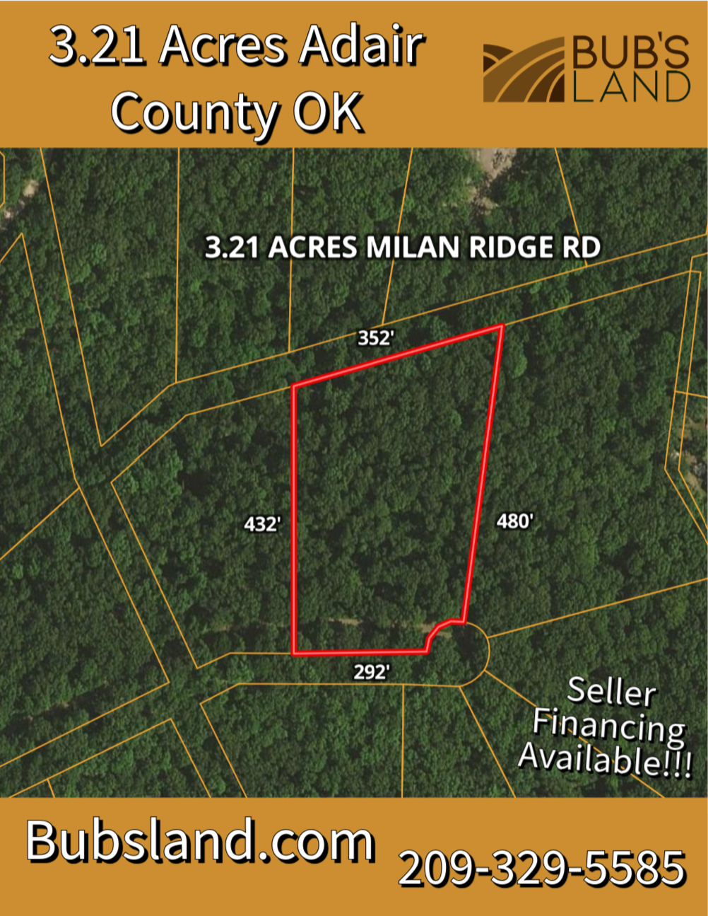 3.21 Acres Milan Ridge Rd, Westville, OK APN 0480000022450000